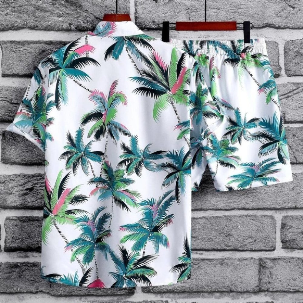 White Mens Button Up Tee Shirt - Picture 2 of 6